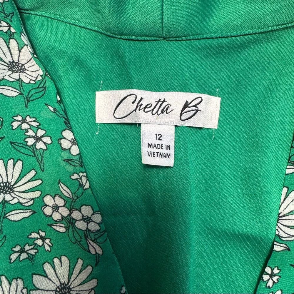 Other Chetta B Sleeveless Green Floral Maxi Dress Size 12 Size XL / US 12-14 / IT 48-50 - 7 Thumbnail
