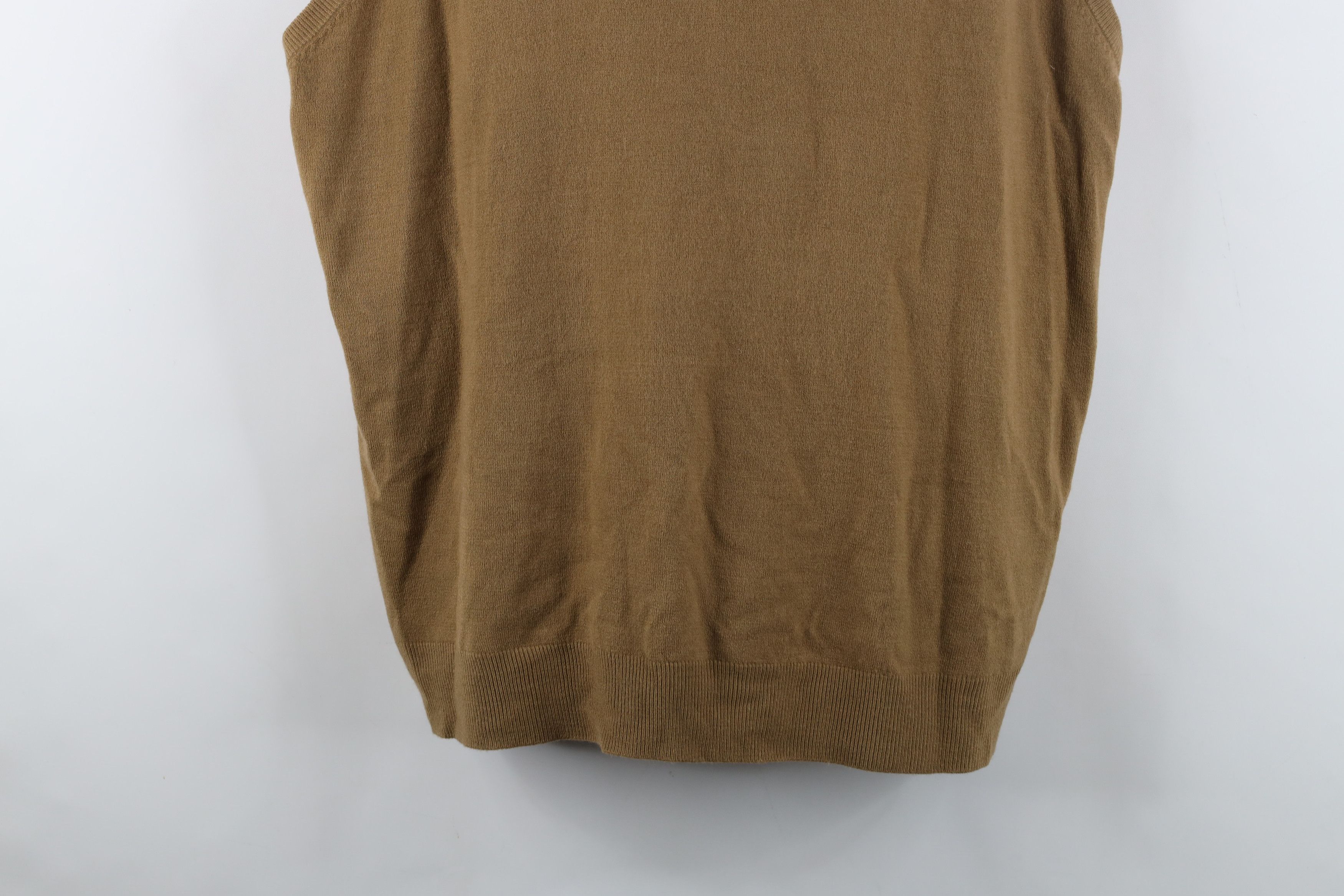 Vintage Vintage Y2K Streetwear Soft Knit V-Neck Sweater Vest Brown Size US XXL / EU 58 / 5 - 3 Thumbnail