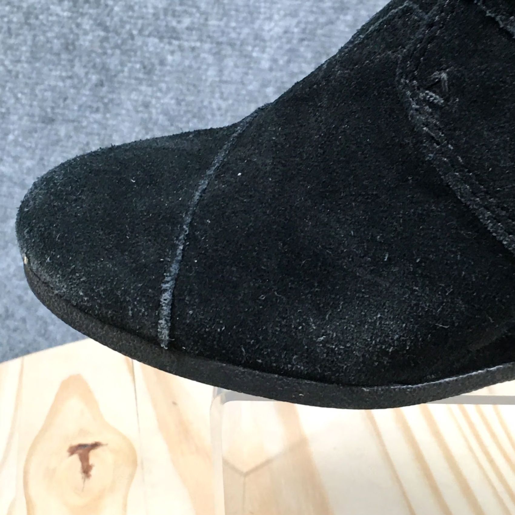 Toms TOMS Boots Kala Lace Up Desert Wedge Bootie Womens 9.5 Black Suede Size US 10 / IT 40 - 7 Thumbnail
