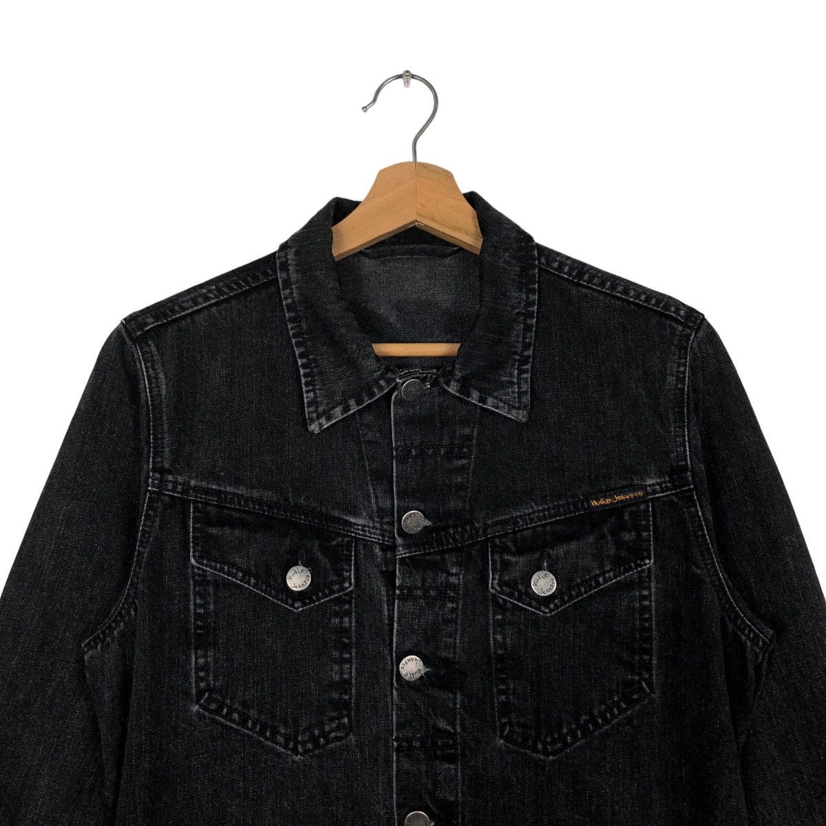 Japanese Brand 🔥90’s Biker Denim Jacket Cropped Trucker Nudie Jeans Italy Size US S / EU 44-46 / 1 - 2 Thumbnail