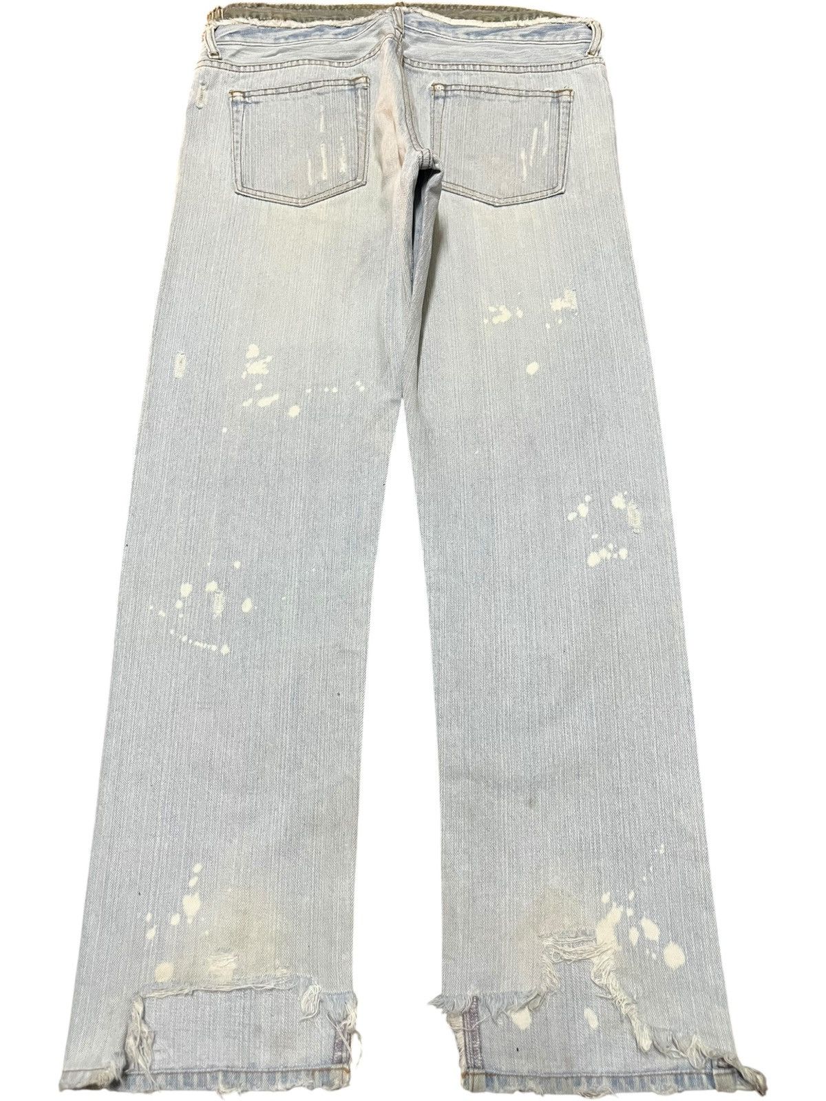 Ksubi Vintage Japanese Brand Double Waist Bleach Distress Jeans Size 32" / US 10 / IT 46 - 2 Thumbnail