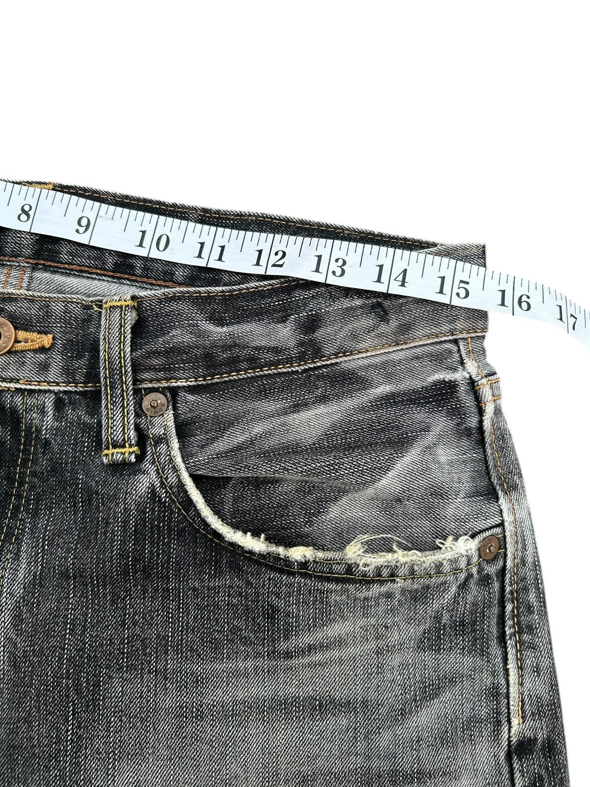 Kapital Thrashed Vintage Edwin 505ZX Selvedge Denim Jeans Size US 31 - 16 Thumbnail
