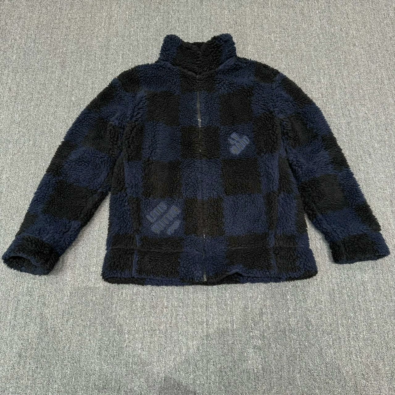 Louis Vuitton blue and black checkered fleece jacket Size US M / EU 48-50 / 2 - 1 Thumbnail