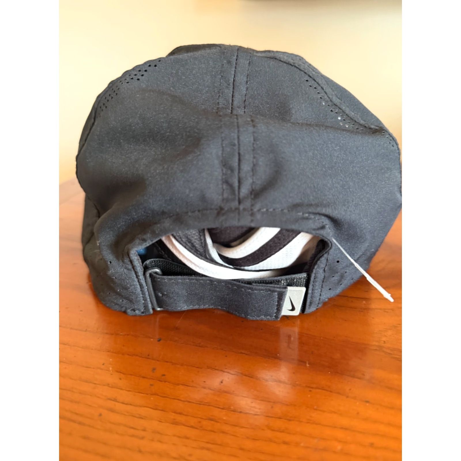 Nike Nike Featherlight Dri-FIT Hat Cap Adjustable One Size Black Running Sports Mens Cap Size ONE SIZE - 3 Thumbnail