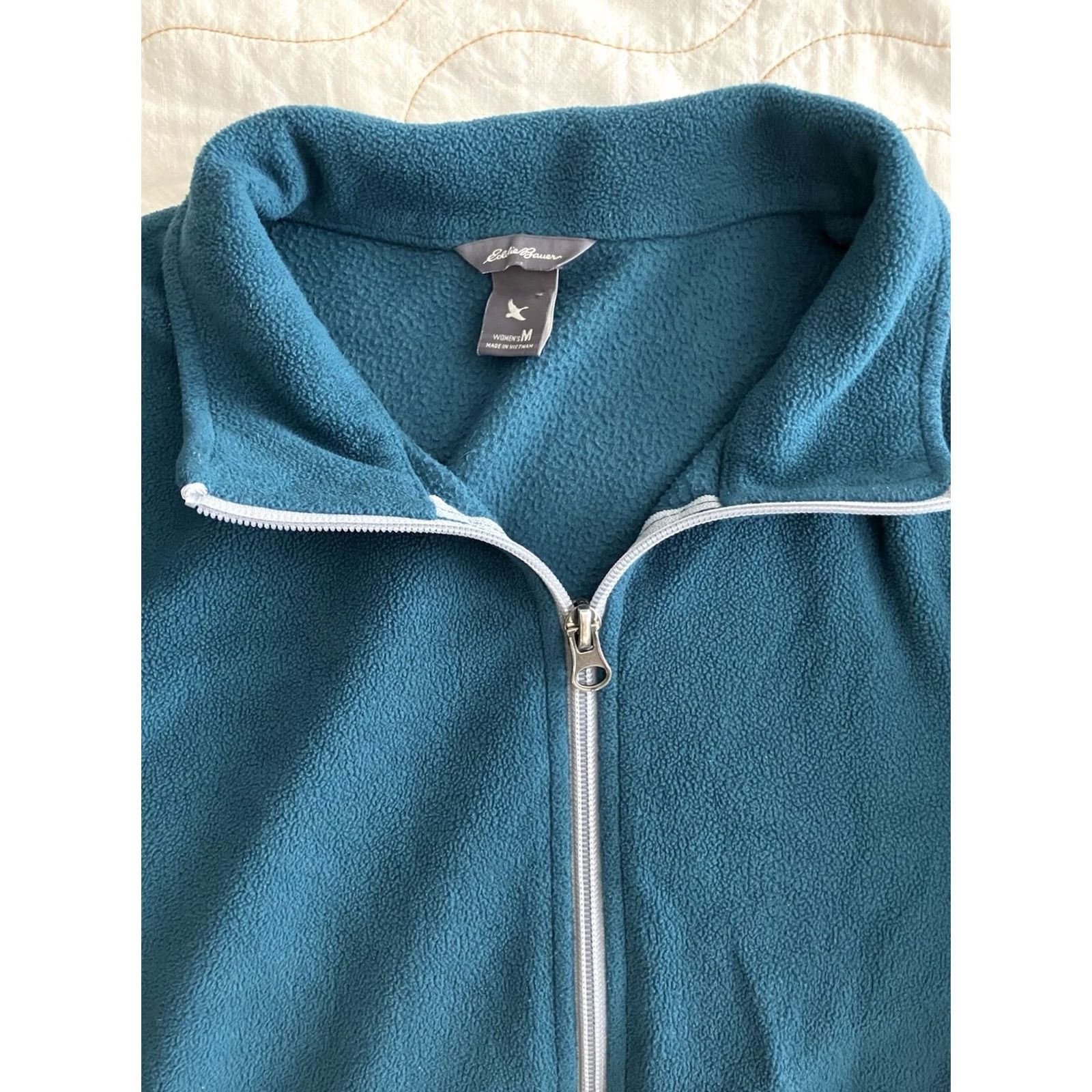 Eddie Bauer Eddie Bauer Sweater Womens M Teal Blue Fleece Full Zip Jacket Size M / US 6-8 / IT 42-44 - 2 Thumbnail