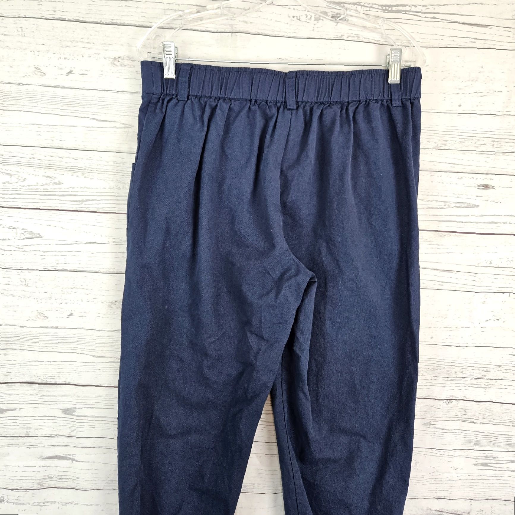Vintage Halara Jogger Pants Women L Solid Blue Cotton Mid Rise Size L Size 36" / US 14 / IT 50 - 4 Thumbnail