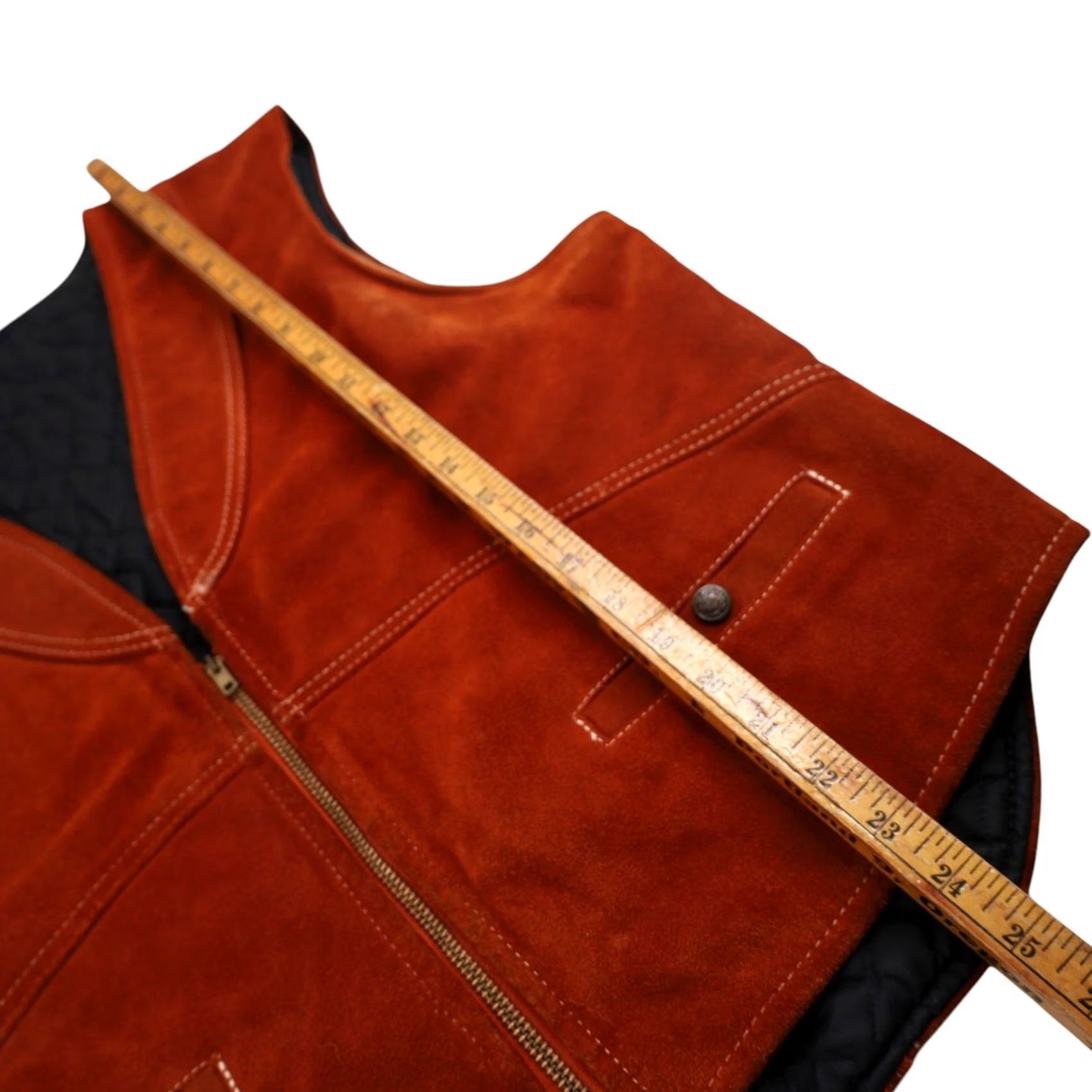 Vintage VINTAGE Kawasaki Suede Leather Riding Vest Mens Large Brown Suked Leather Riding Vest Size US L / EU 52-54 / 3 - 7 Thumbnail