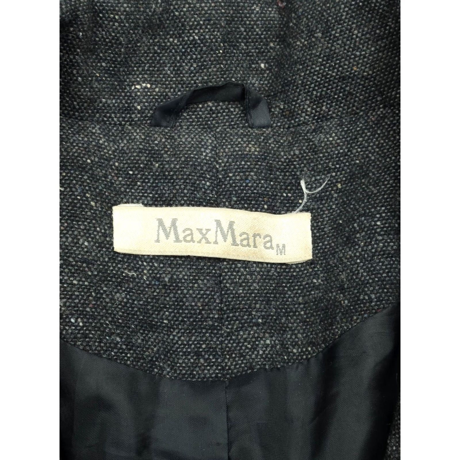 Max Mara VINTAGE? No — Max Mara Wool Trench Coat Women Medium Gray Tweed Belted Italy Mid Length Size M / US 6-8 / IT 42-44 - 6 Thumbnail