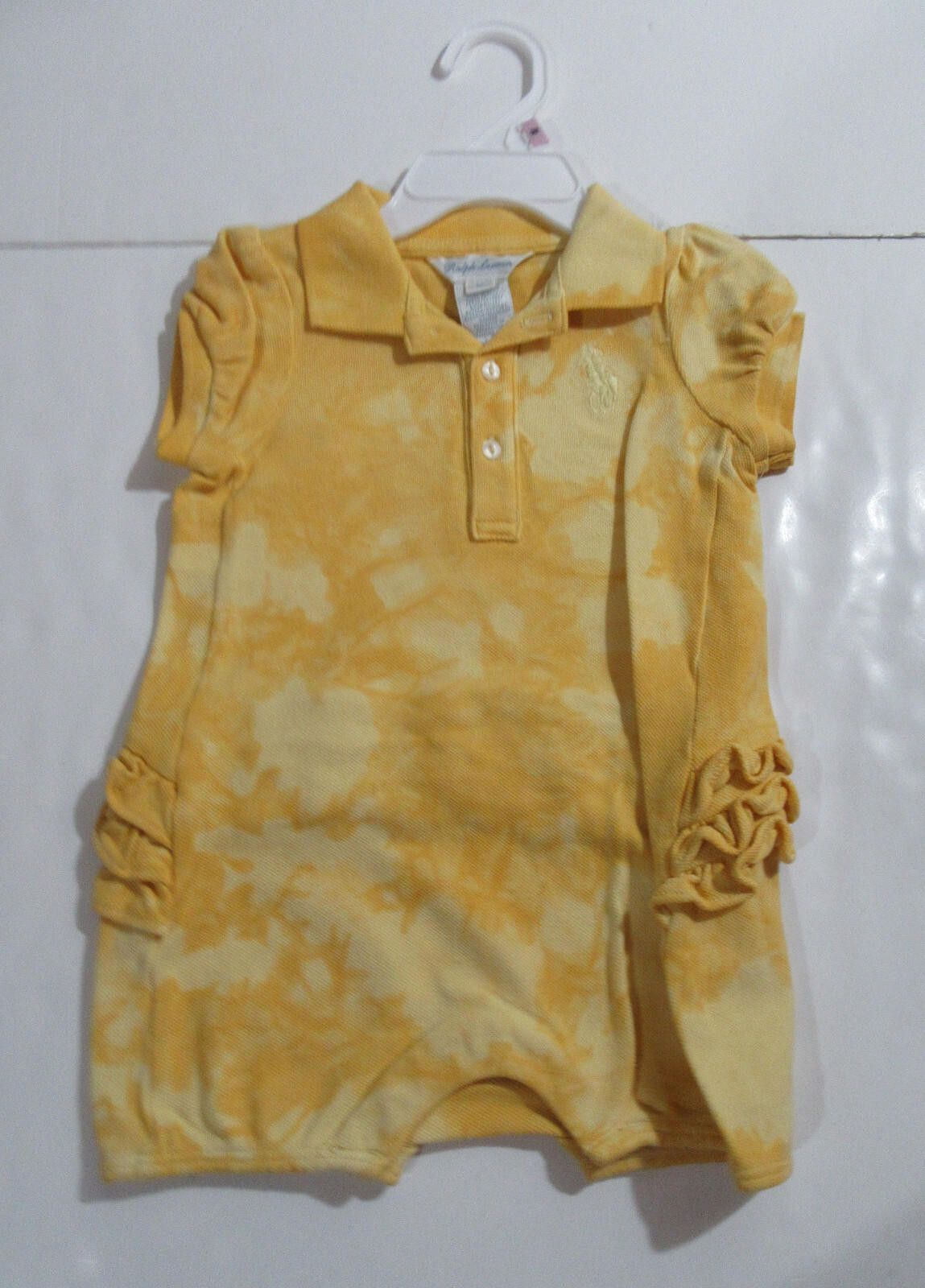 Polo Ralph Lauren Polo Ralph Lauren One Pc. Big Pony Tie Dye Romper Yellow 9M Size ONE SIZE - 1 Thumbnail