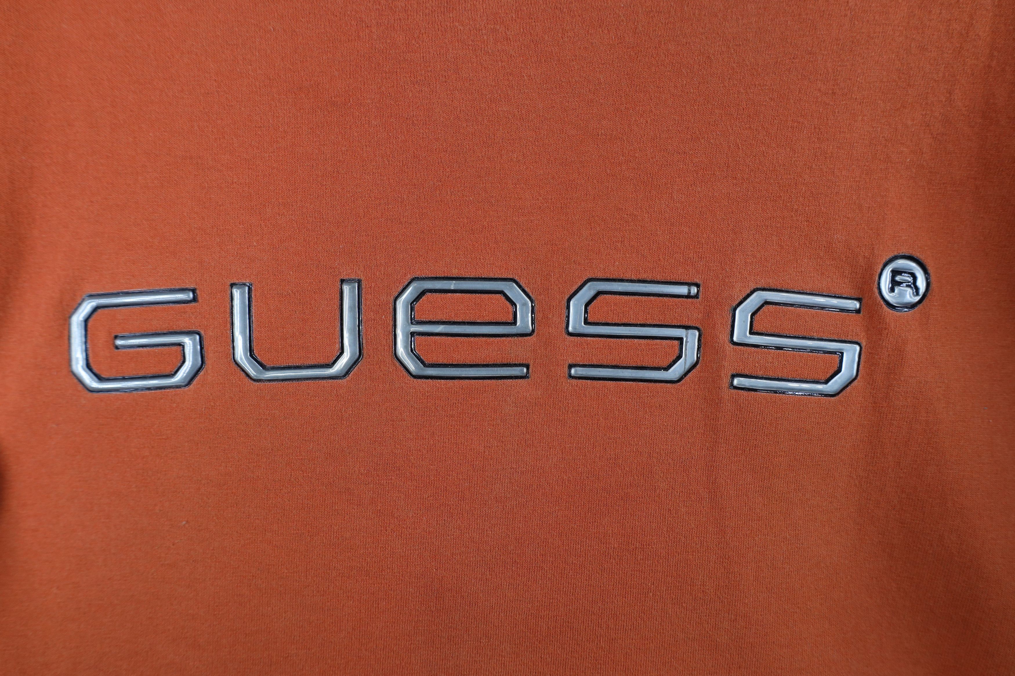 Guess Vintage 90s Y2K Guess Spell Out Short Sleeve T-Shirt Orange Size US XL / EU 56 / 4 - 4 Thumbnail