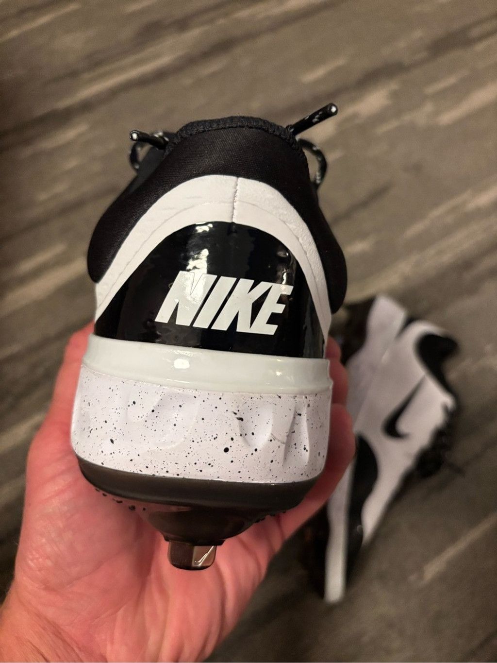 Nike Nike White and Black Baseball Spikes Size US 13 / EU 46 - 5 Thumbnail