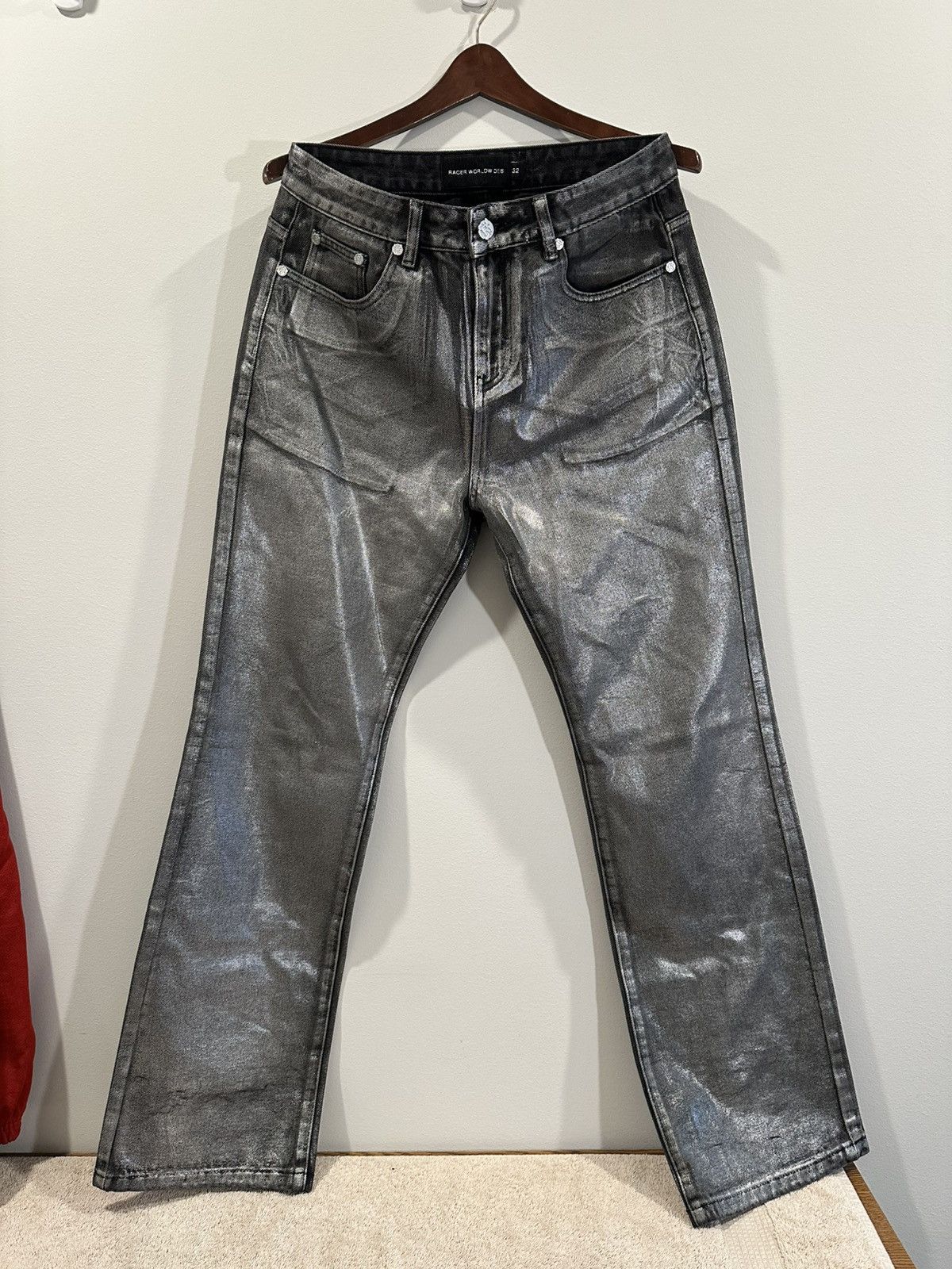 Racer Worldwide Racer Worldwide Metallic Jeans Size US 32 / EU 48 - 1 Thumbnail