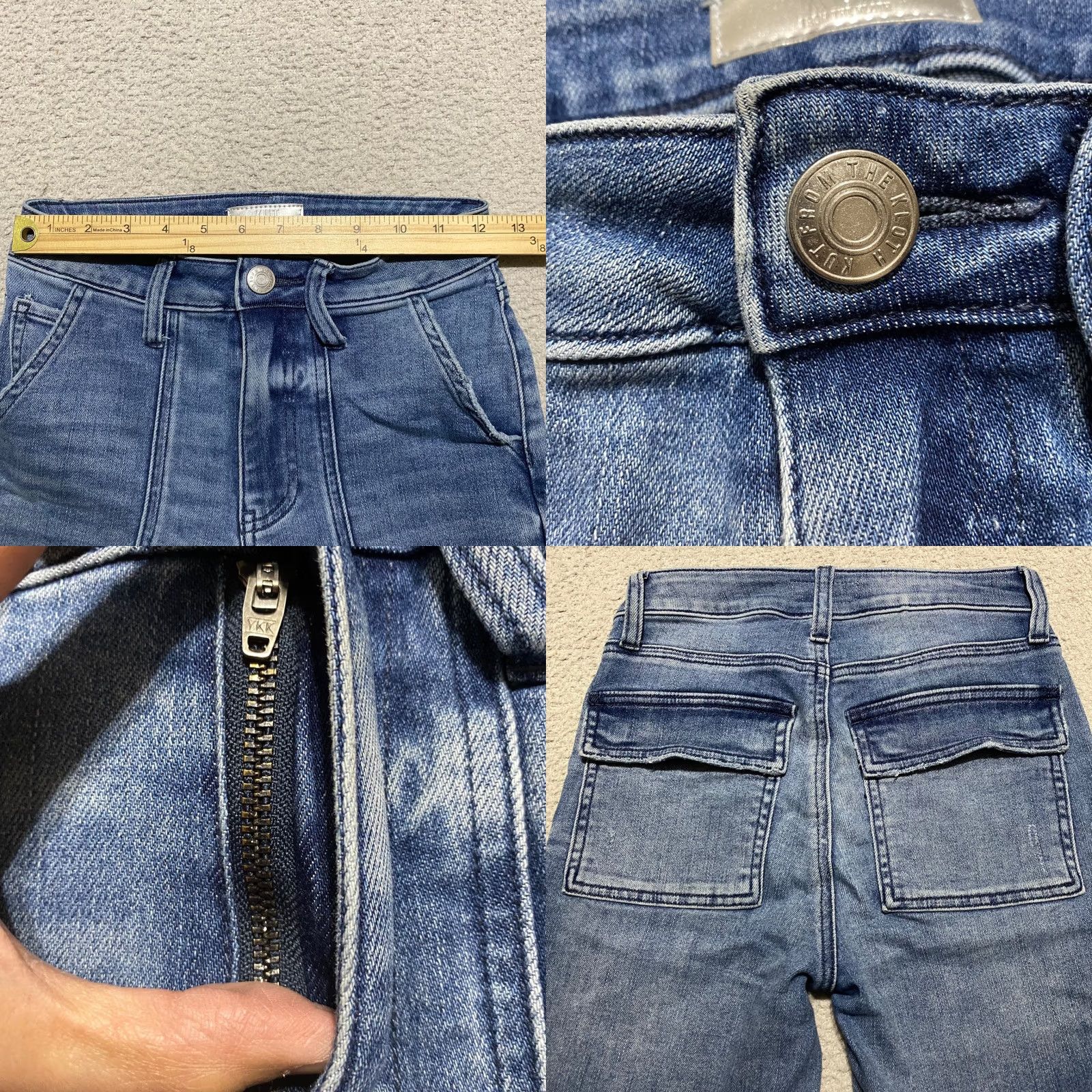 Vintage KUT from the Kloth Womens Reese Ankle Jeans Blue Denim Medium Wash sz 0 Straight Size 25" / US 0 / IT 36 - 8 Thumbnail