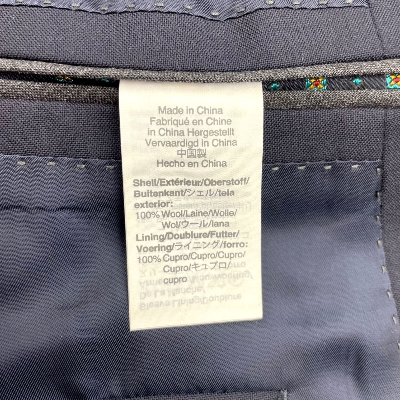 J.Crew J.CREW x Loro Piana Men’s Ludlow Blazer Navy 100% Wool Slim Fit 2-Button Long Jacket 42L Mens Size 42R - 7 Thumbnail