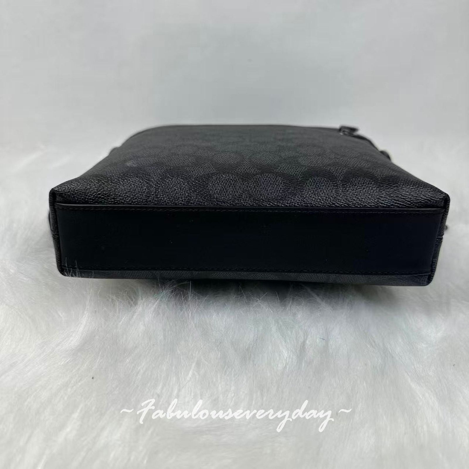 Coach Coach Men's Houston Flight Bag Sig Canvas/Black CZ398 NWT Size ONE SIZE - 7 Thumbnail