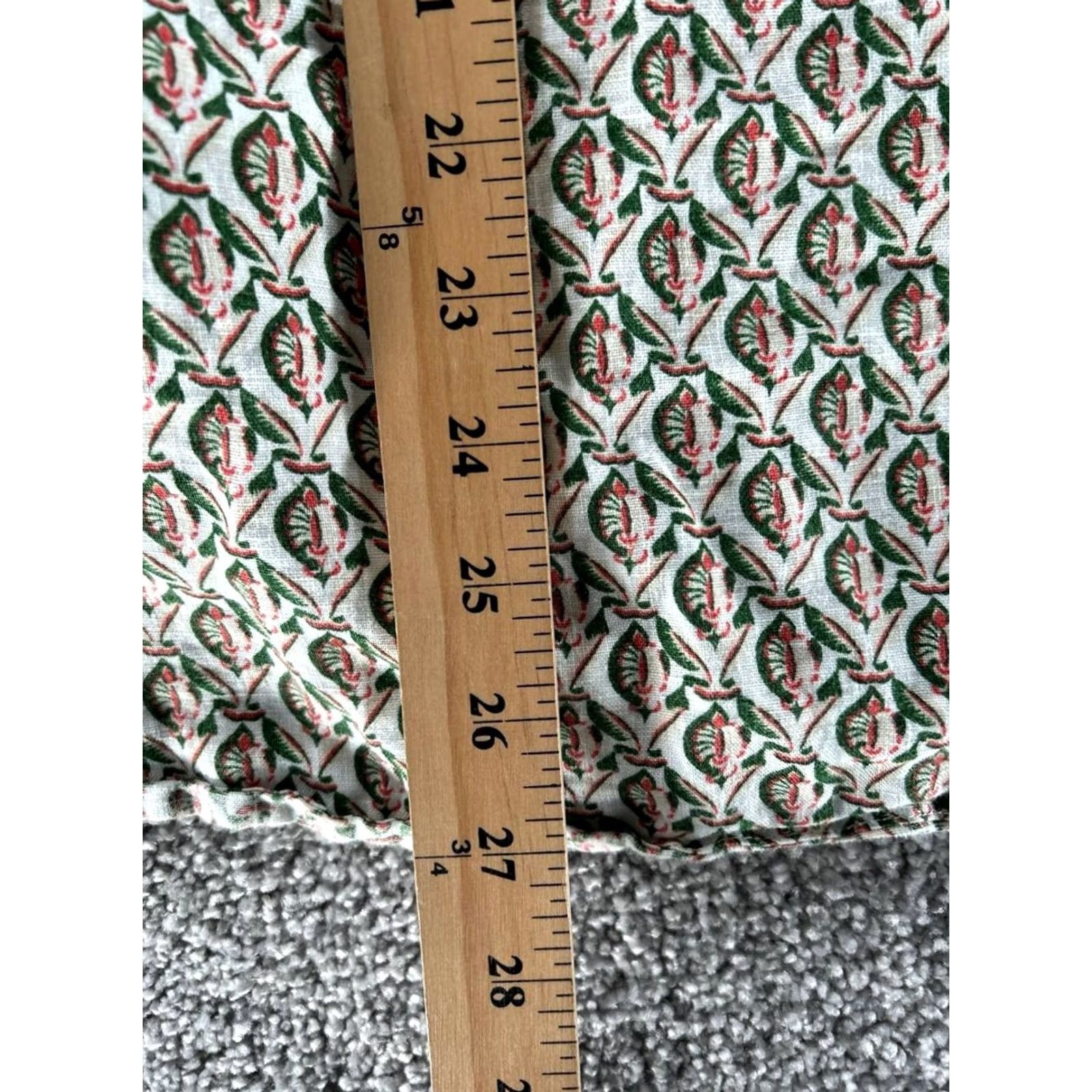 J.Crew J.CREW Shirt Mens Medium White Green Red Linen Button Up Size US M / EU 48-50 / 2 - 7 Thumbnail