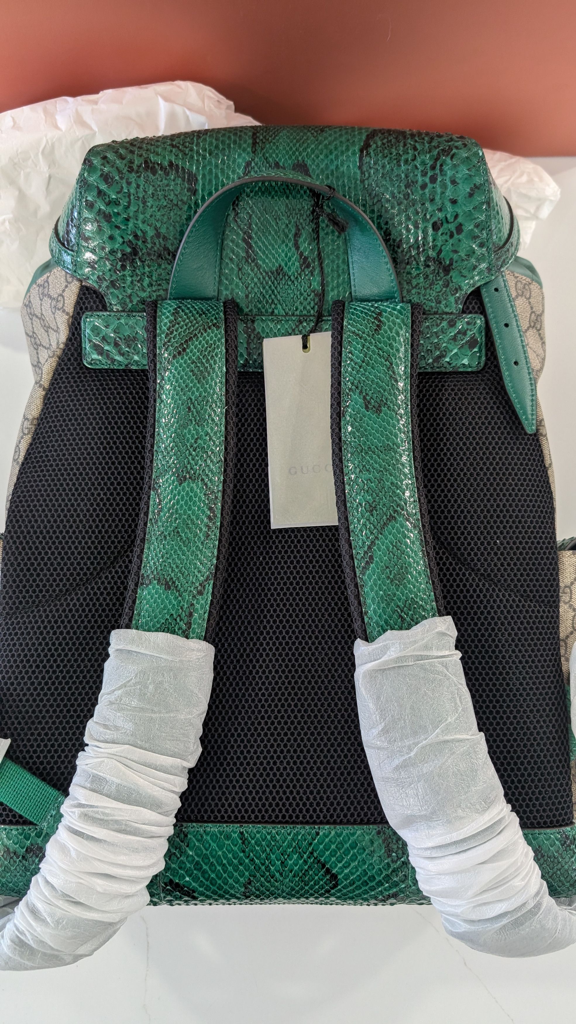 Gucci Gucci Emerald Python Backpack North America EXCLUSIVE Size ONE SIZE - 17 Thumbnail