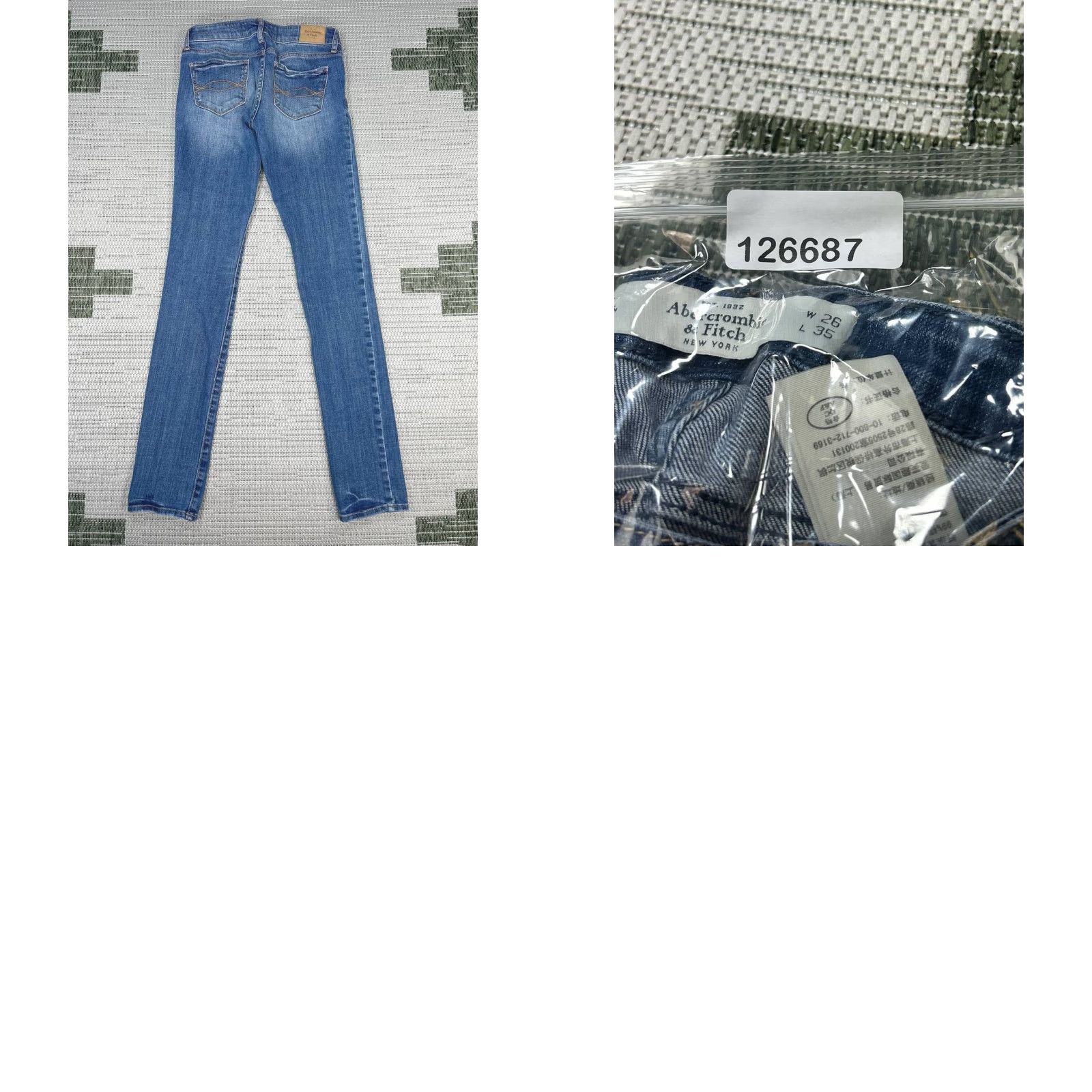 Abercrombie & Fitch Abercrombie & Fitch Jeans Womens 26 Tall Light Wash Denim Low Rise Slim Fit 90s Blues Boys Womens Size 26" / US 2 / IT 38 - 8 Thumbnail