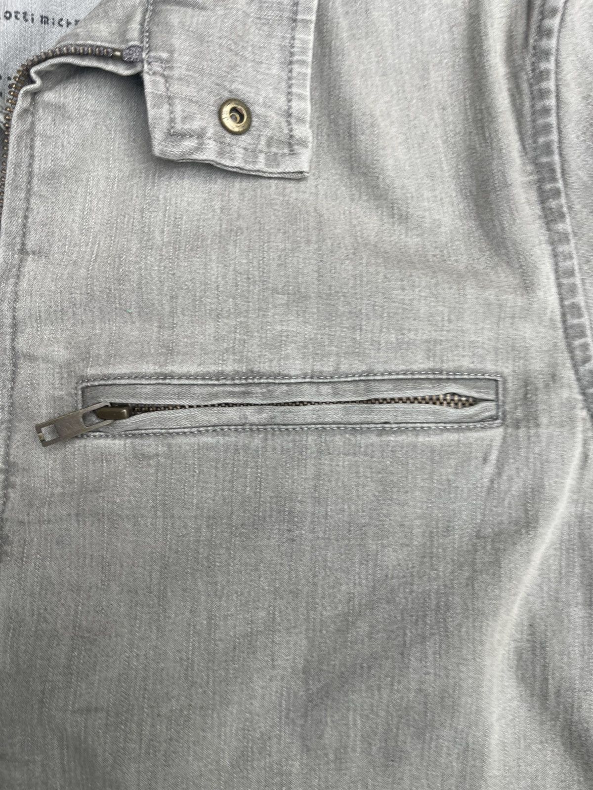 Vintage Micheloti Collarless Zip Jacket Snap Pockets Size US M / EU 48-50 / 2 - 6 Thumbnail