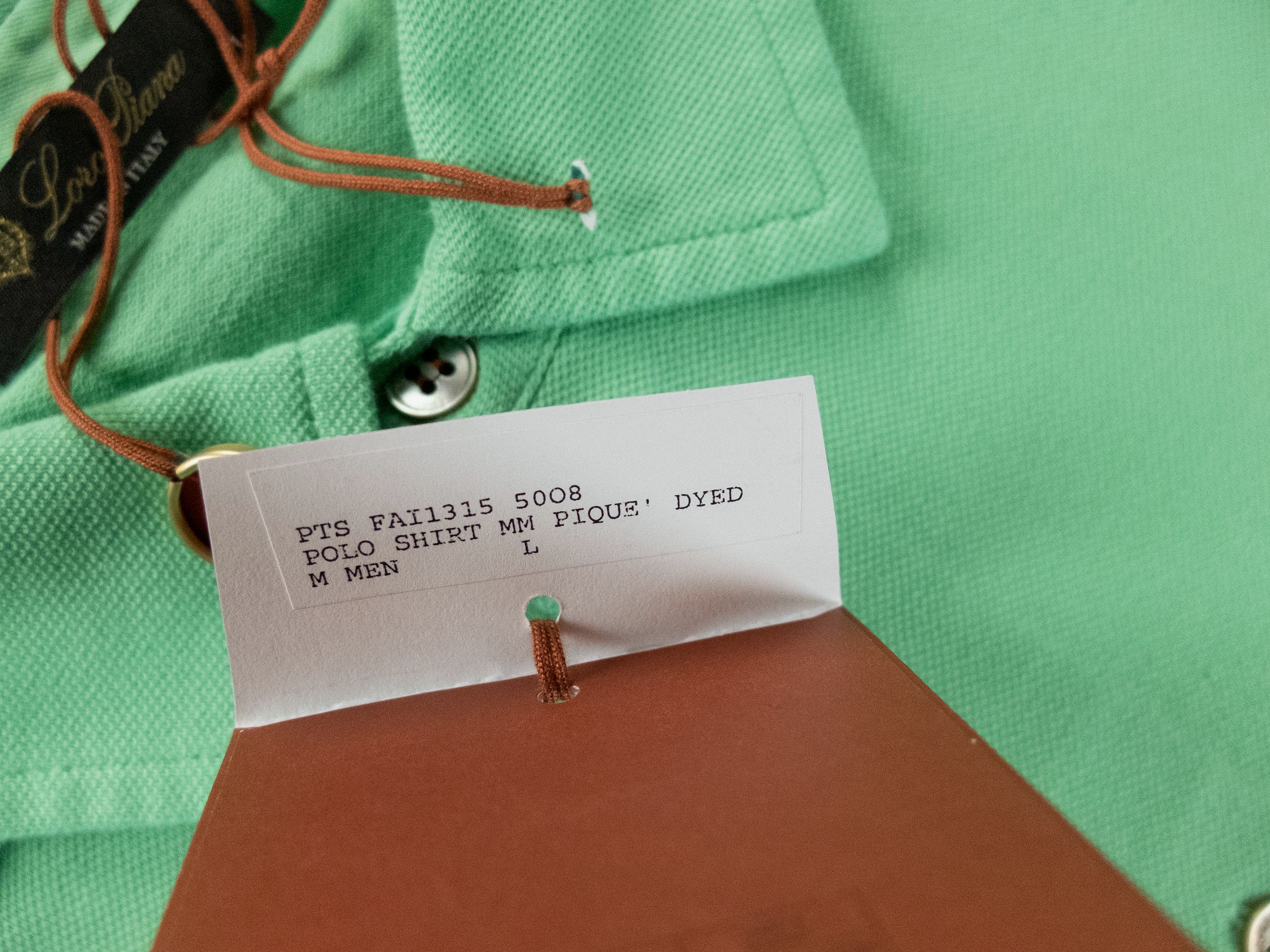 Loro Piana LORO PIANA solid green pique cotton polo shirt Large NWT Size US L / EU 52-54 / 3 - 4 Thumbnail