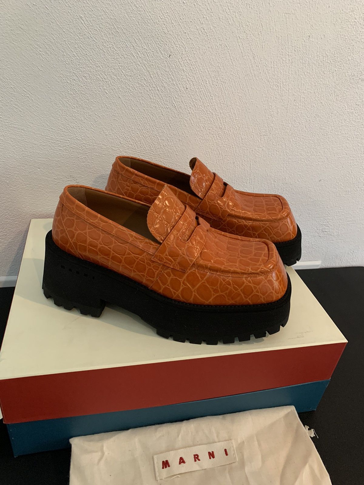 Marni Marni Platform Leather Loaffers Size US 7 / IT 37 - 5 Thumbnail