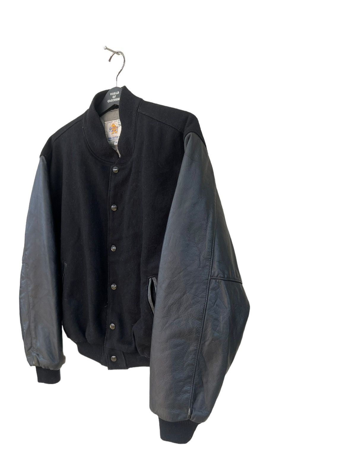 Golden Bear Vintage 80s Golden Bear Black Varsity Bomber Jacket Size US S / EU 44-46 / 1 - 3 Thumbnail