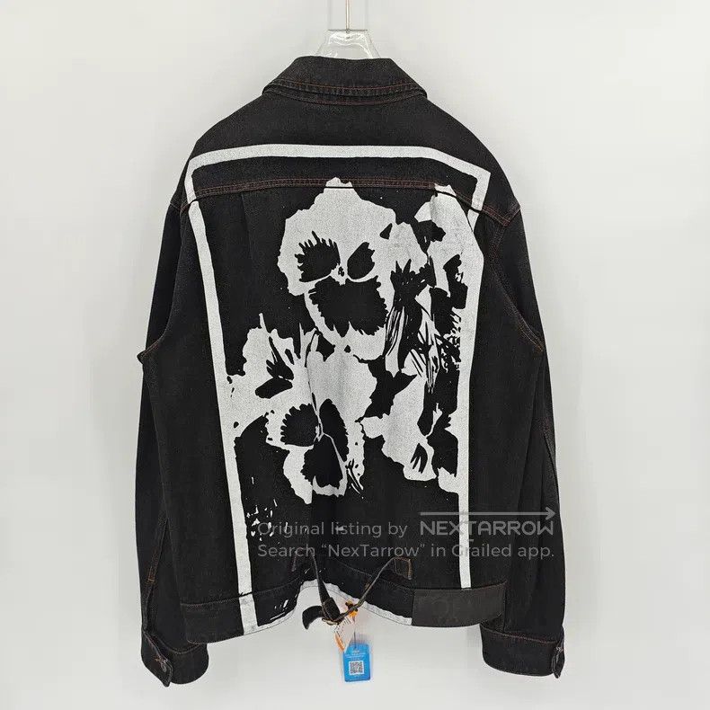 Loewe Loewe Distressed floral denim jacket Size US M / EU 48-50 / 2 - 2 Thumbnail