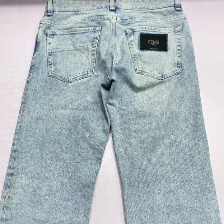 Fendi Fendi SS22 Blue Straight Leg Denim Pants -2507 Size US 31 - 6 Thumbnail