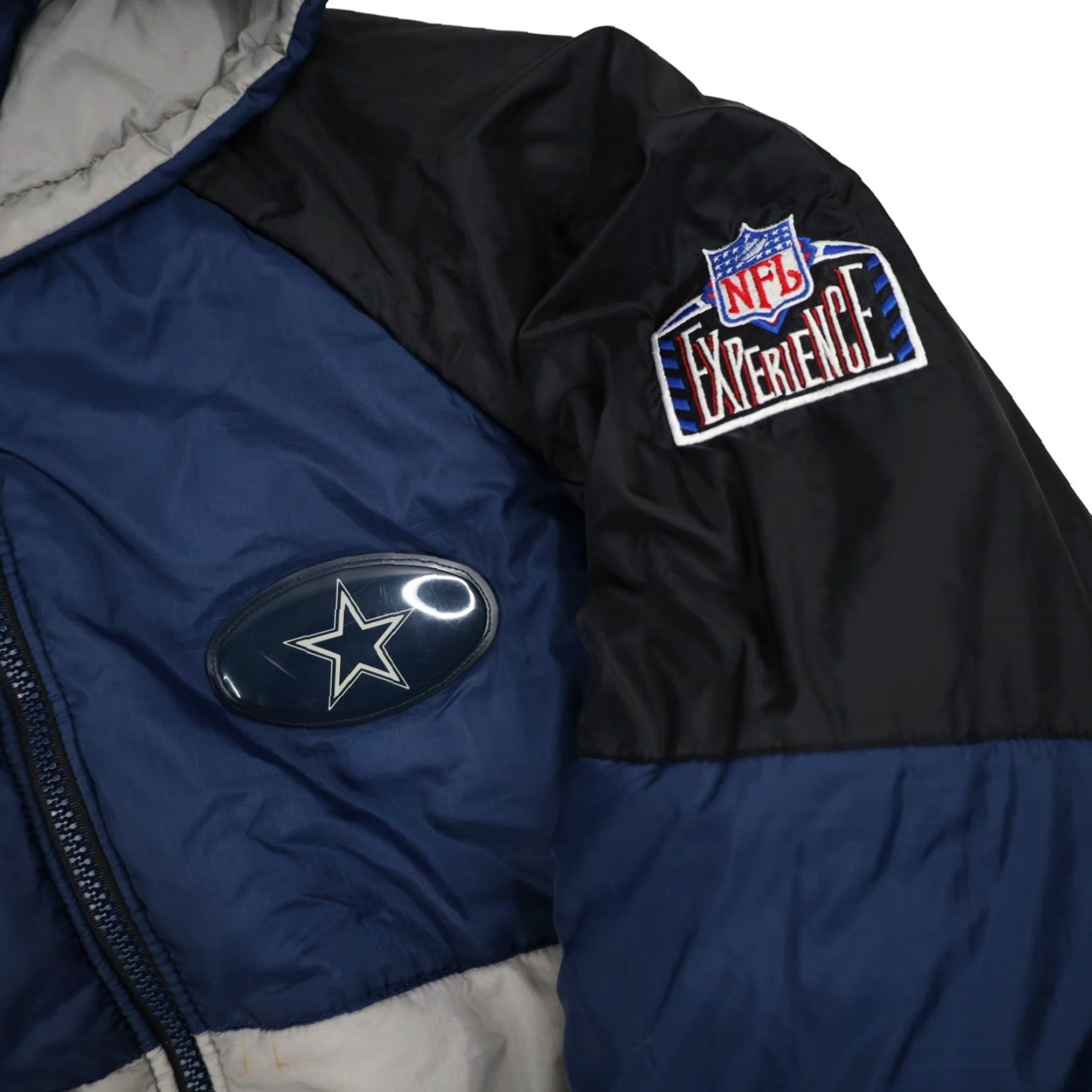 Pro Player VINTAGE Pro Player Dallas Cowboys Mens Large Puffer Coat Blue Size US L / EU 52-54 / 3 - 3 Thumbnail