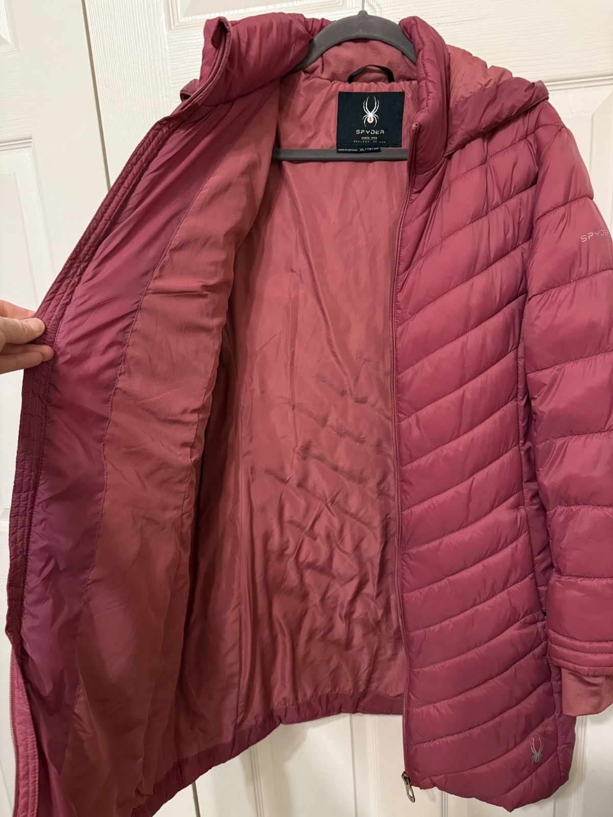 Spyder Spyder Womens Long pink puffer parka coat Size XL / US 12-14 / IT 48-50 - 10 Thumbnail