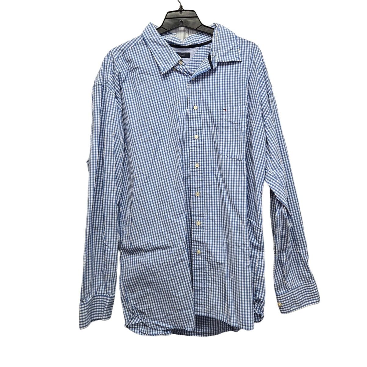 Tommy Hilfiger Tommy Hilfiger Mens 2XL Plaid Long Sleeve Button Down Shirt Size US XXL / EU 58 / 5 - 1 Thumbnail