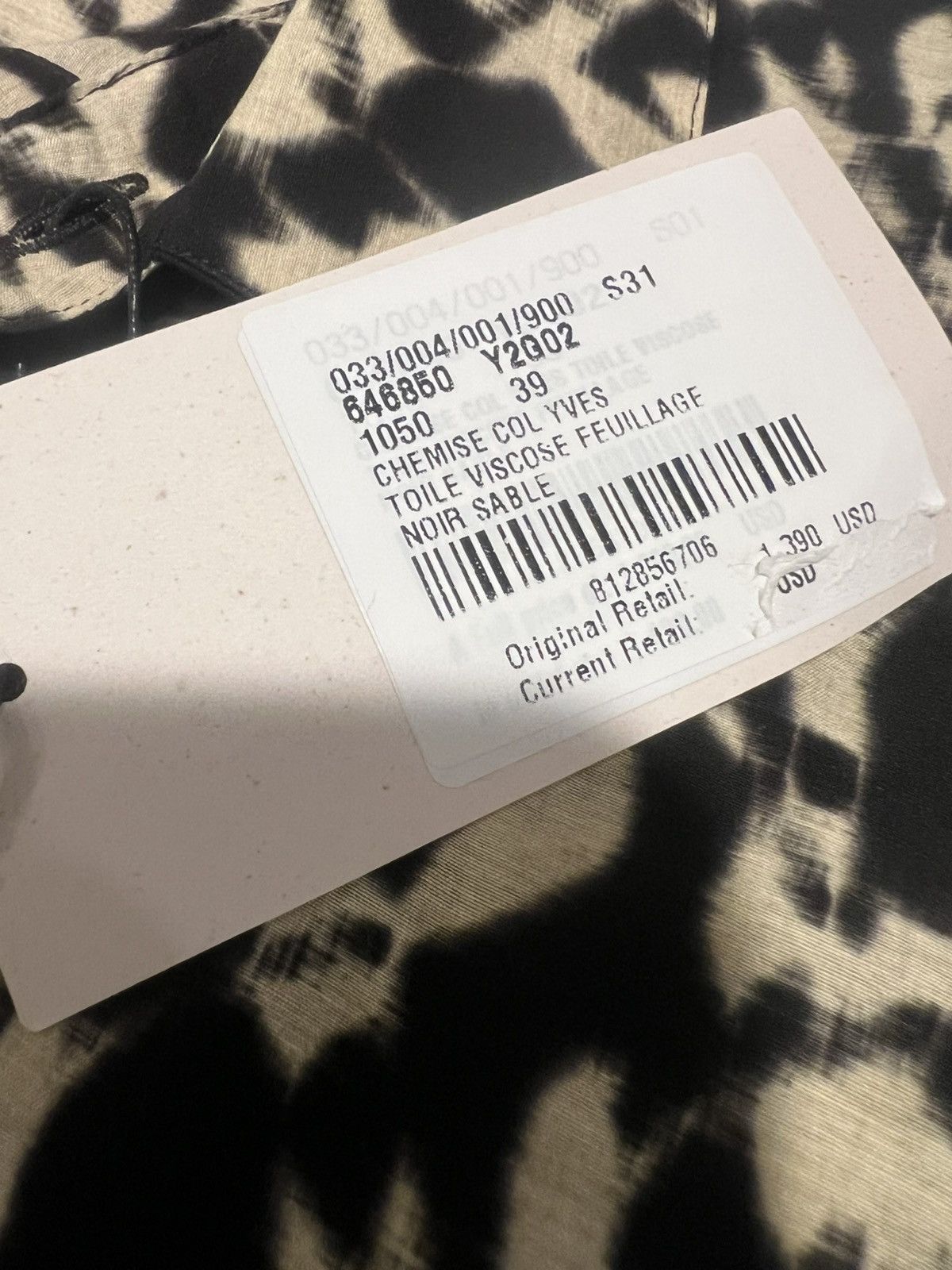 Saint Laurent Paris Saint Laurent men’s viscose shirt. 39/15.5. $1350 Size US M / EU 48-50 / 2 - 4 Thumbnail