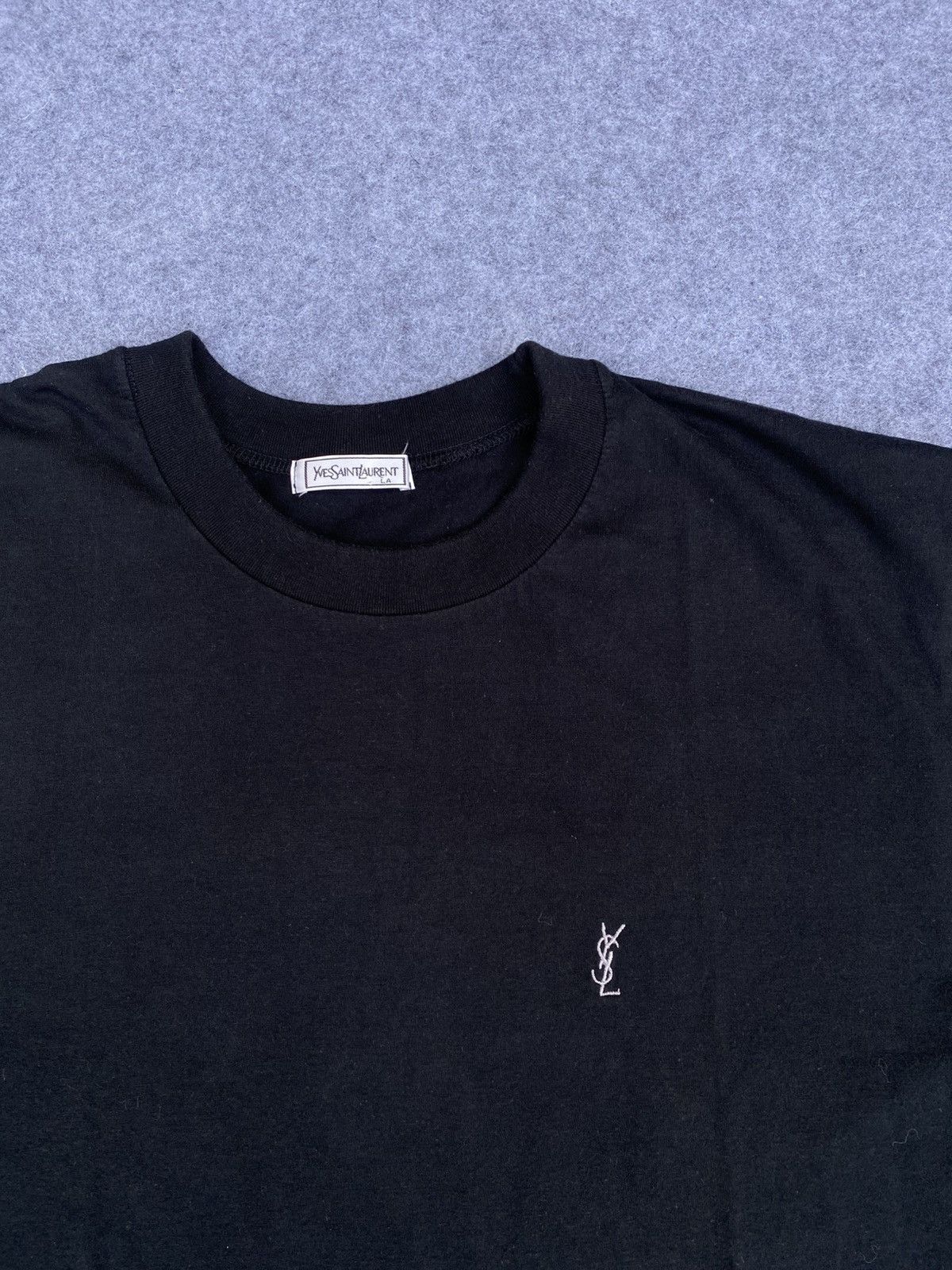 Vintage × Yves Saint Laurent Vtg 90s YSL T shirt Tee Black Size US M / EU 48-50 / 2 - 2 Thumbnail
