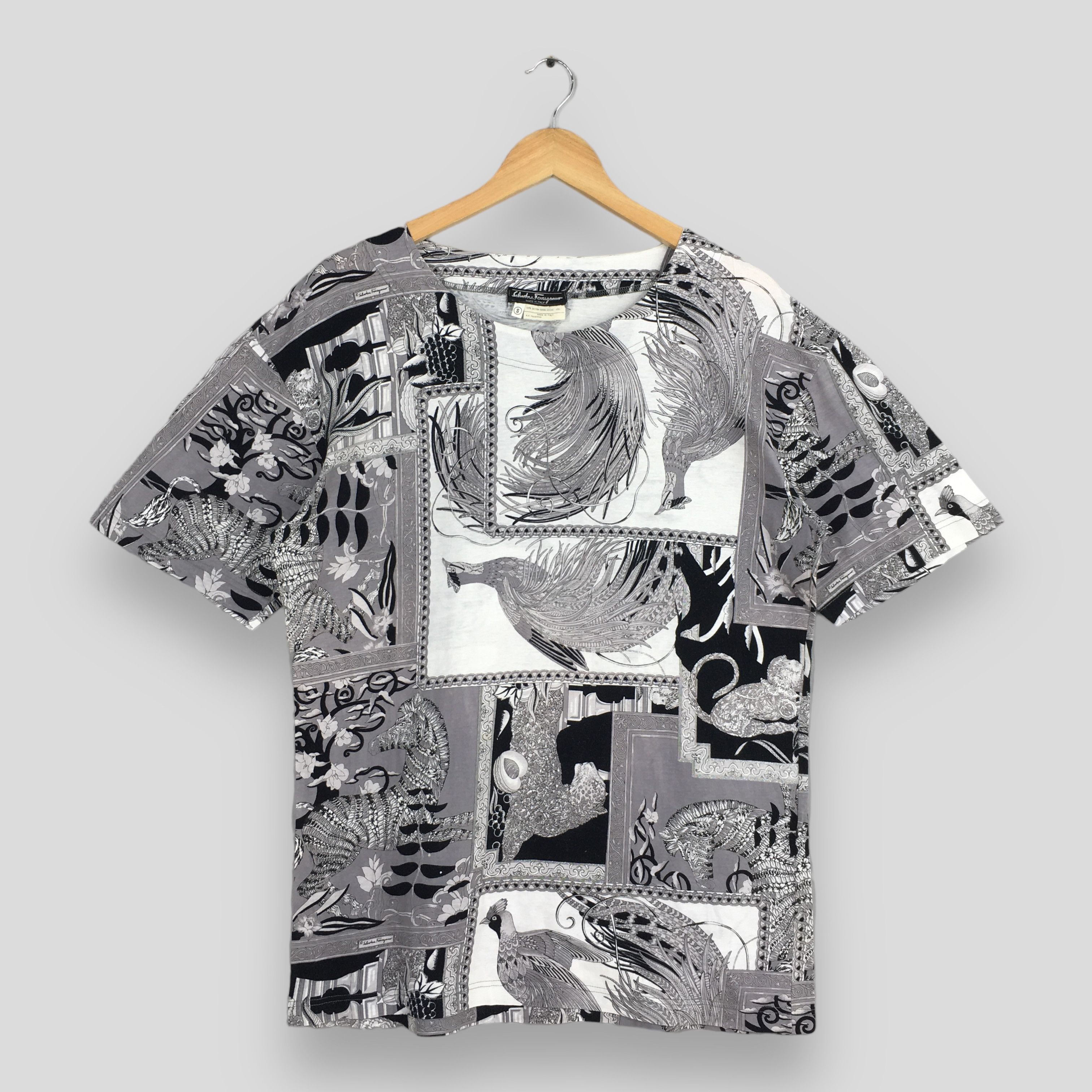 Salvatore Ferragamo Salvatore Ferragamo Italy Phoenix Bird Artwork T shirt Small Size US S / EU 44-46 / 1 - 1 Thumbnail