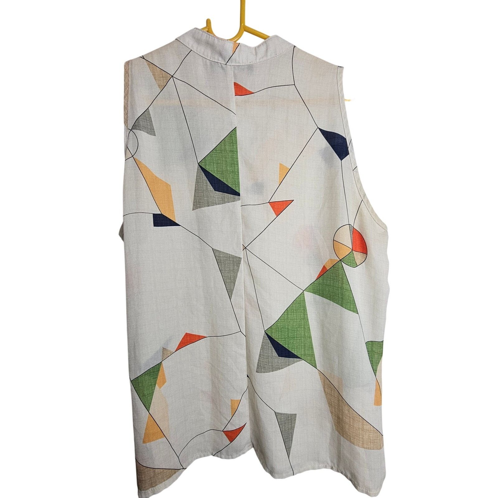 TED LAPIDUS Vintage Ted Lapidus Womens Artsy Geometric Print Blouse M Size M / US 6-8 / IT 42-44 - 6 Thumbnail