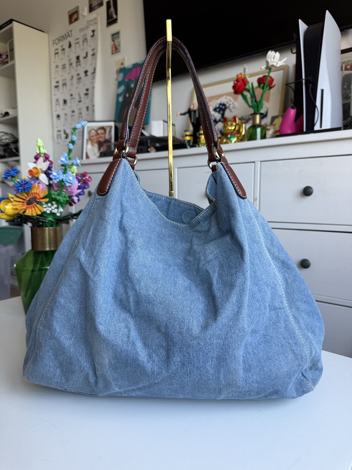 Designer × Gucci Gucci Soho denim shoulder shopper bag designer luxury archive Size ONE SIZE - 2 Thumbnail