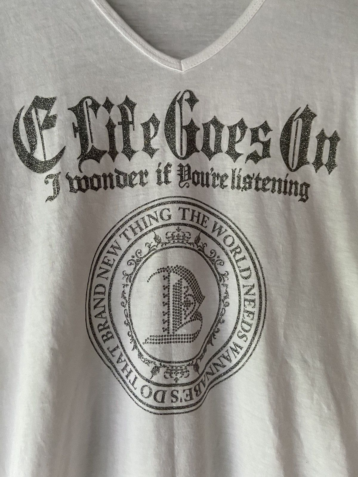 Beauty Beast × Hysteric Glamour × Japanese Brand A LIFE GOES ON I WONDER IF YOUR'RE LISTENING LONG SLEEVE Size US L / EU 52-54 / 3 - 4 Thumbnail