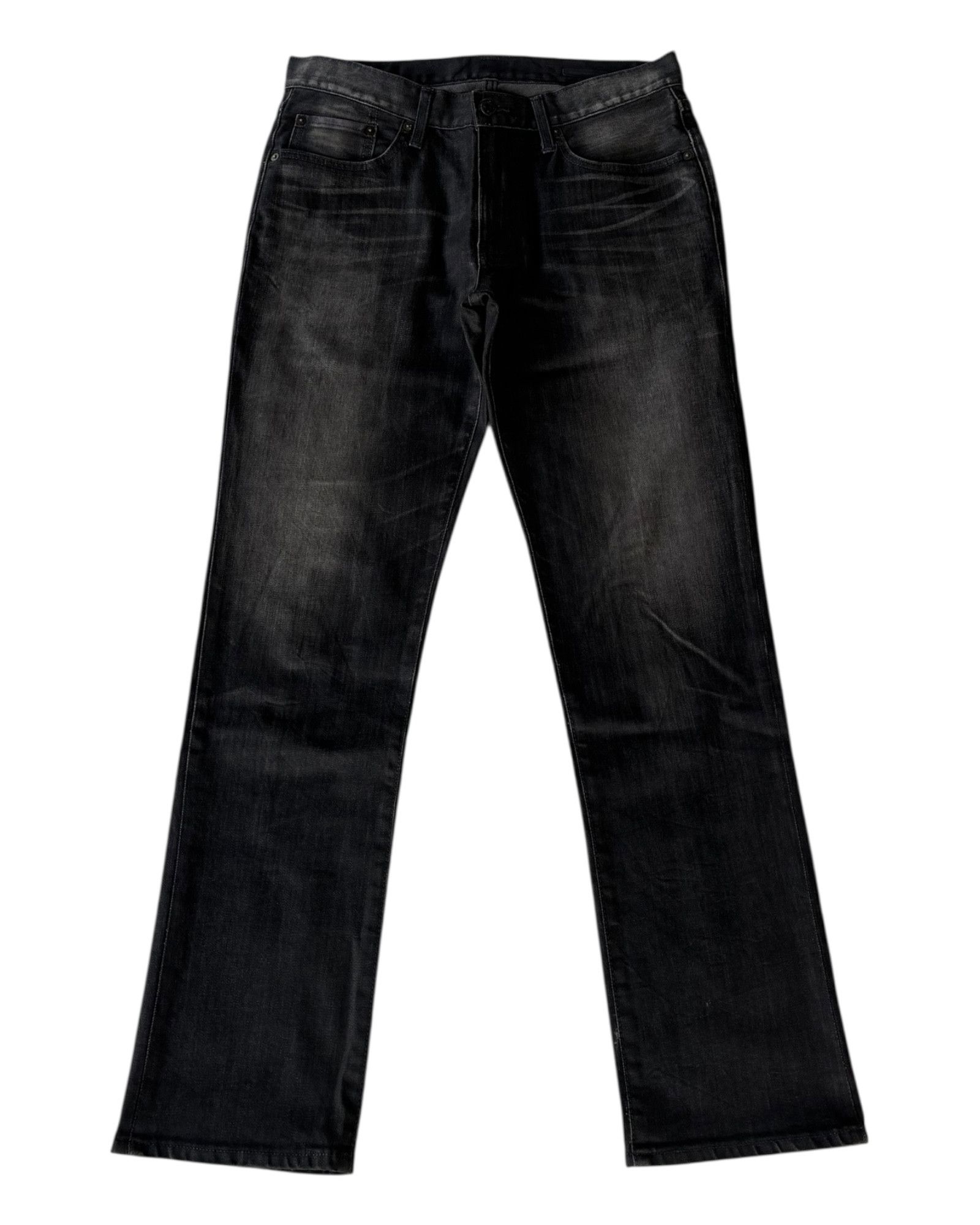 14th Addiction × If Six Was Nine × Le Grande Bleu (L.G.B.) Edwin 503 Black Waxed Made In Japan Denim Jean Size US 33 - 7 Thumbnail