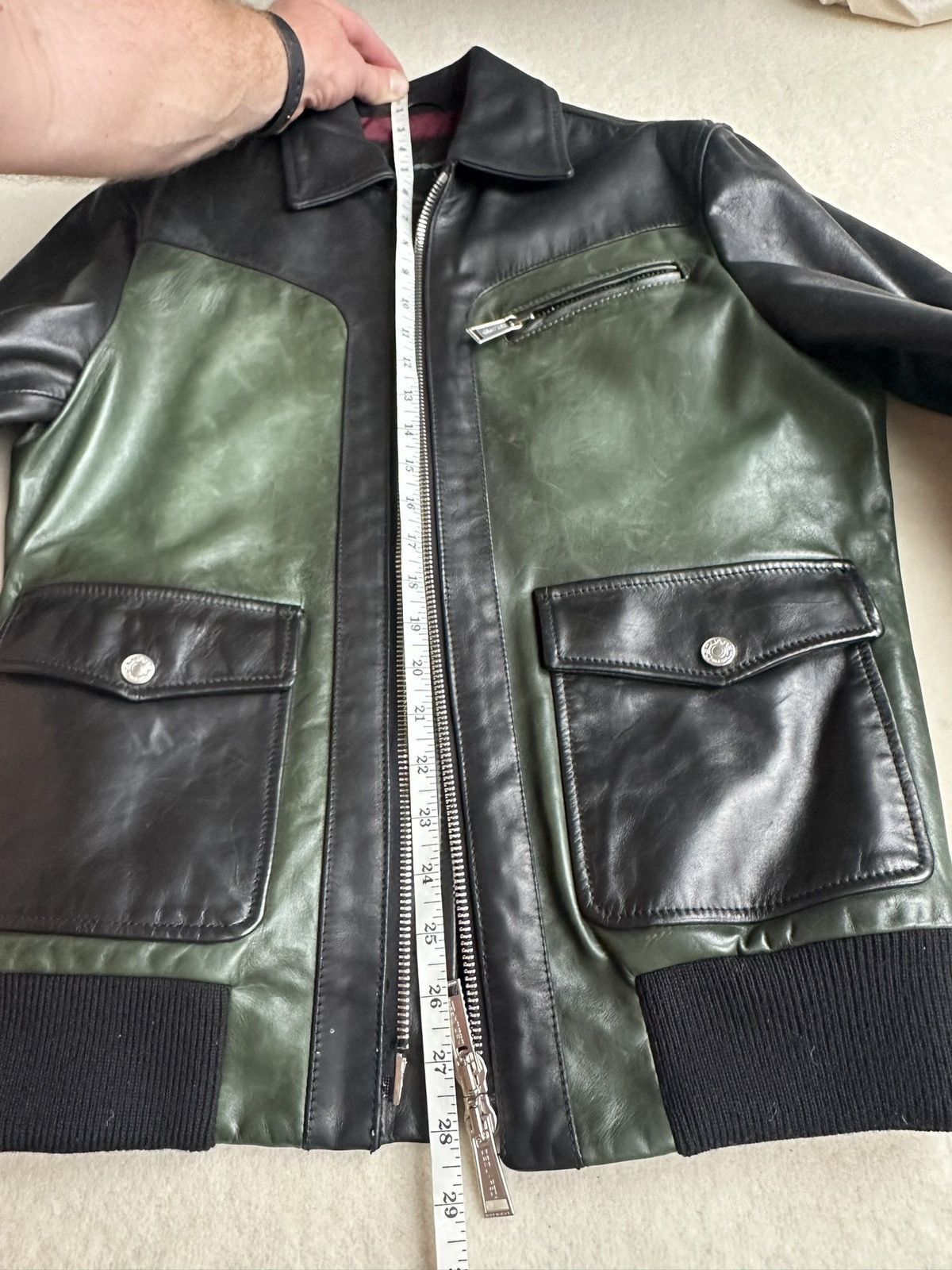 Dsquared2 FW12 Dsquared black green leather jacket 50 Archive grail Size US M / EU 48-50 / 2 - 7 Thumbnail