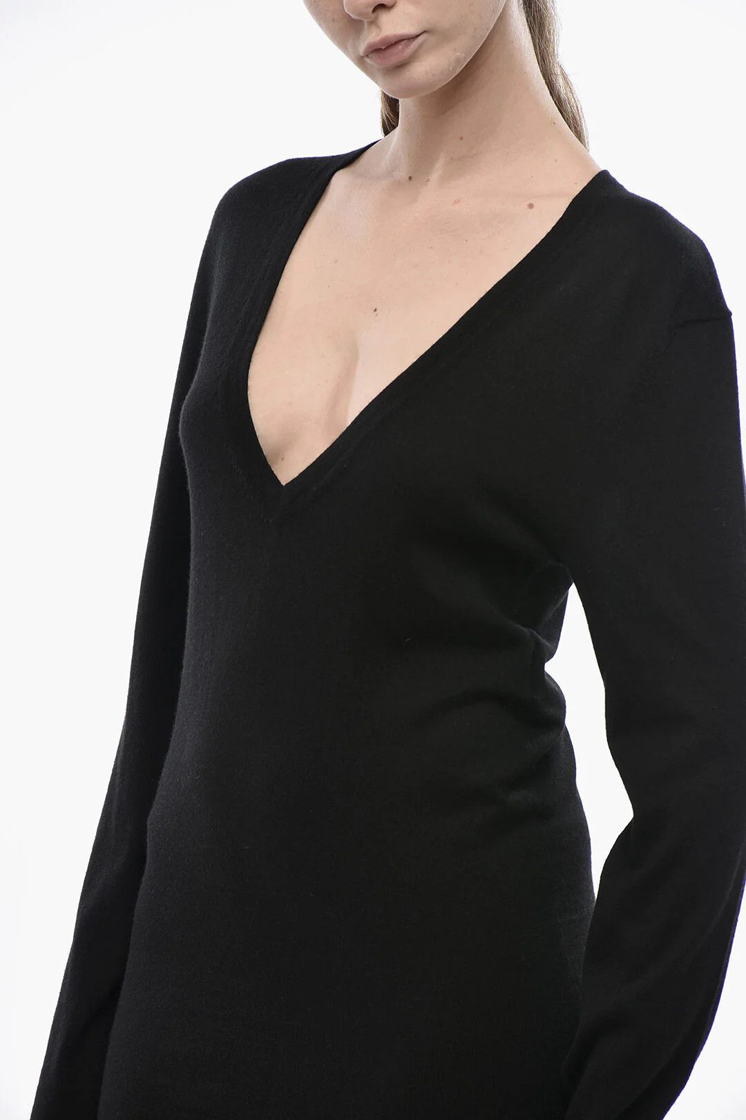 The Attico og1mm0426 Cashmere-Blend Minidress in Black Size S / US 4 / IT 40 - 3 Thumbnail