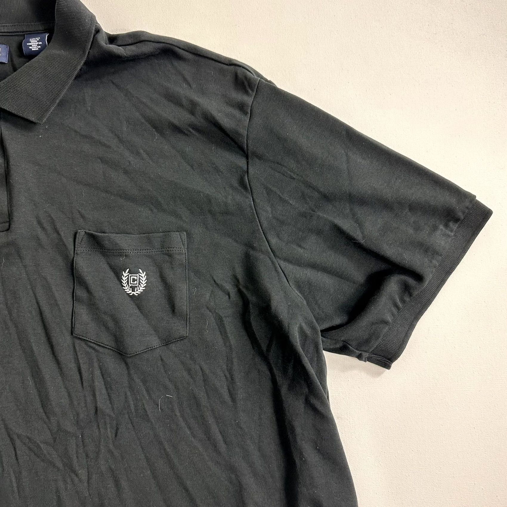 Chaps Chaps Polo Shirt Short Sleeve Black 4XB Big & Tall Casual Golf Men’s Shirt Knit Cotton Logo Casual Wear Regul ar Fit Mens Size US XXL / EU 58 / 5 - 3 Thumbnail