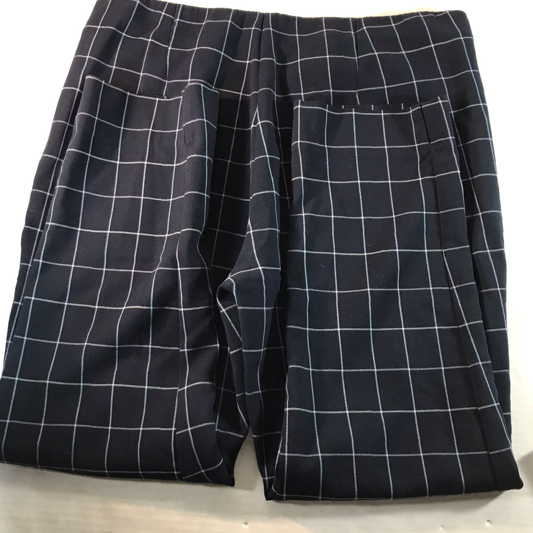 J. Jill J. Jill Skinny Pants Womens 14P Petite Chino Knit Plaid Blue Elastic Waist Flat Front Size 14P Inseam 26in Slit Pockets Modern Casual Workwear Size 36" / US 14 / IT 50 - 5 Thumbnail