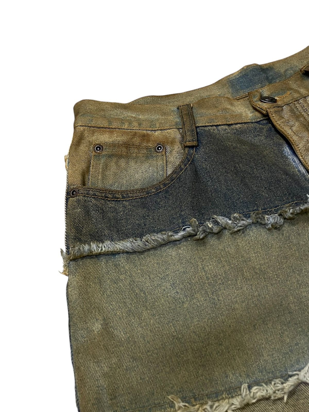 GOSTAR DE FUGA × If Six Was Nine × Shellac Mud Wash Hagi Layered Flared Jeans Japanese Brand Size US 30 / EU 46 - 15 Thumbnail