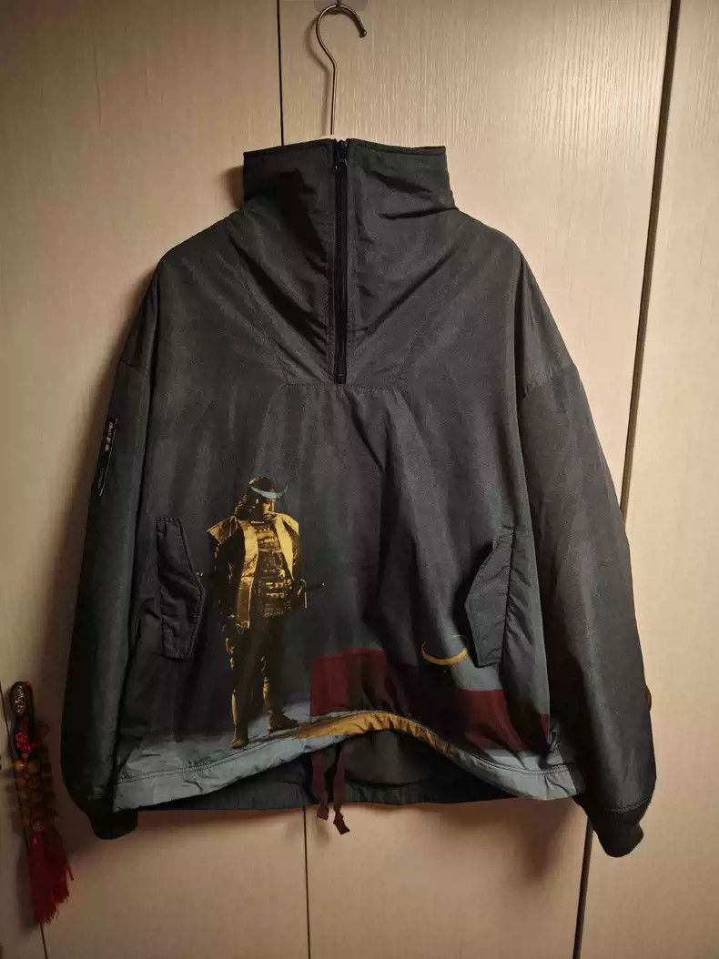 image of Undercover 20Aw Spider's Nest Movie Half-Zip Turtleneck Hoodie in Black, Men's (Size Medium)