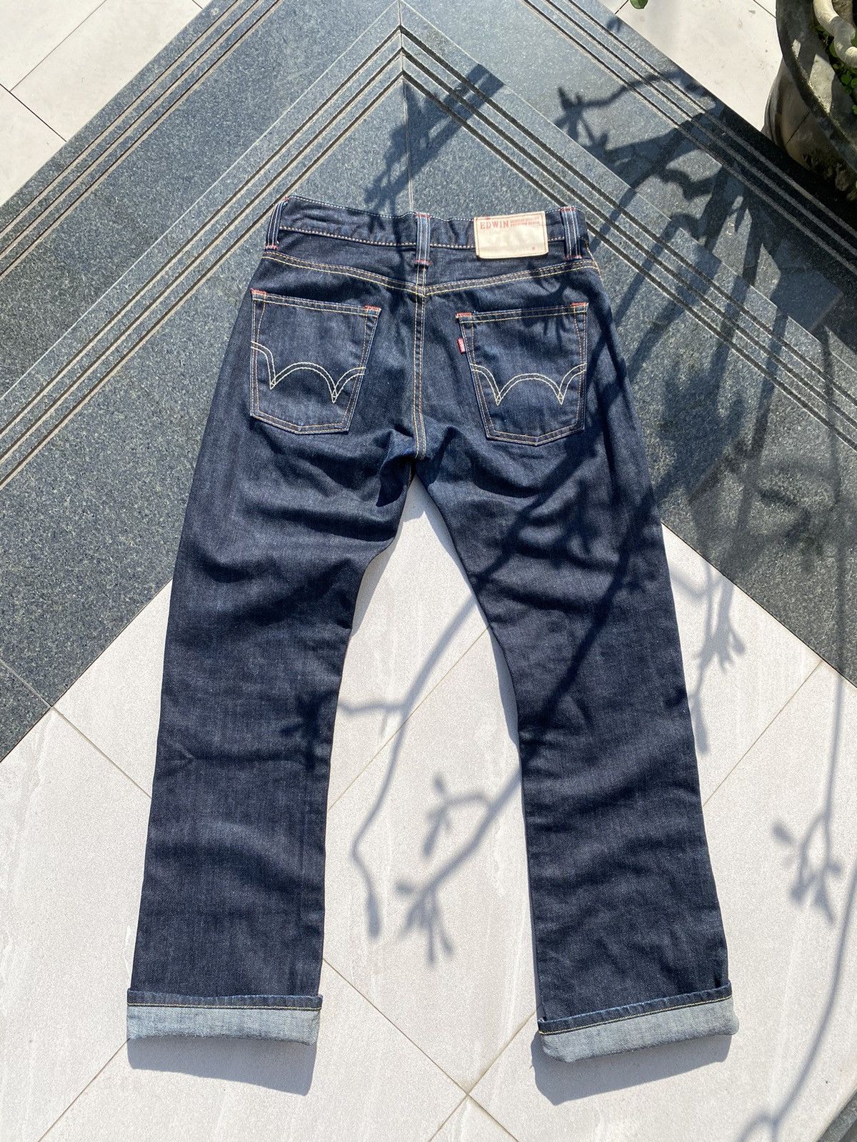 Edwin × Vintage 90S EDWIN RARE AUTHENTIC WORKGEAR BAGGY LOOSE JEANS Y2K Size US 32 / EU 48 - 4 Thumbnail