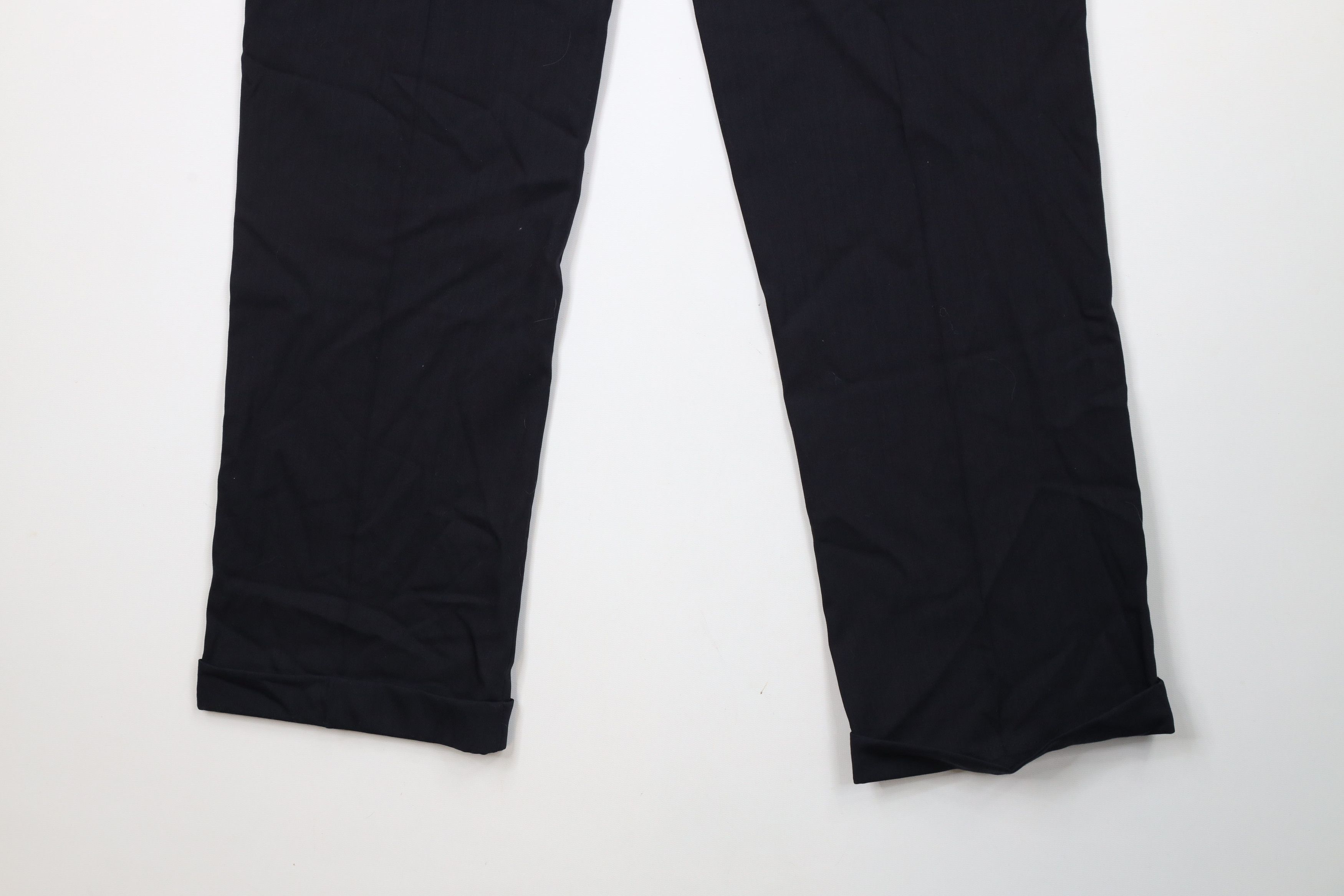 Vintage Vintage 90s Streetwear Wool Pleated Cuffed Chino Pants Blue Size US 30 / EU 46 - 13 Thumbnail