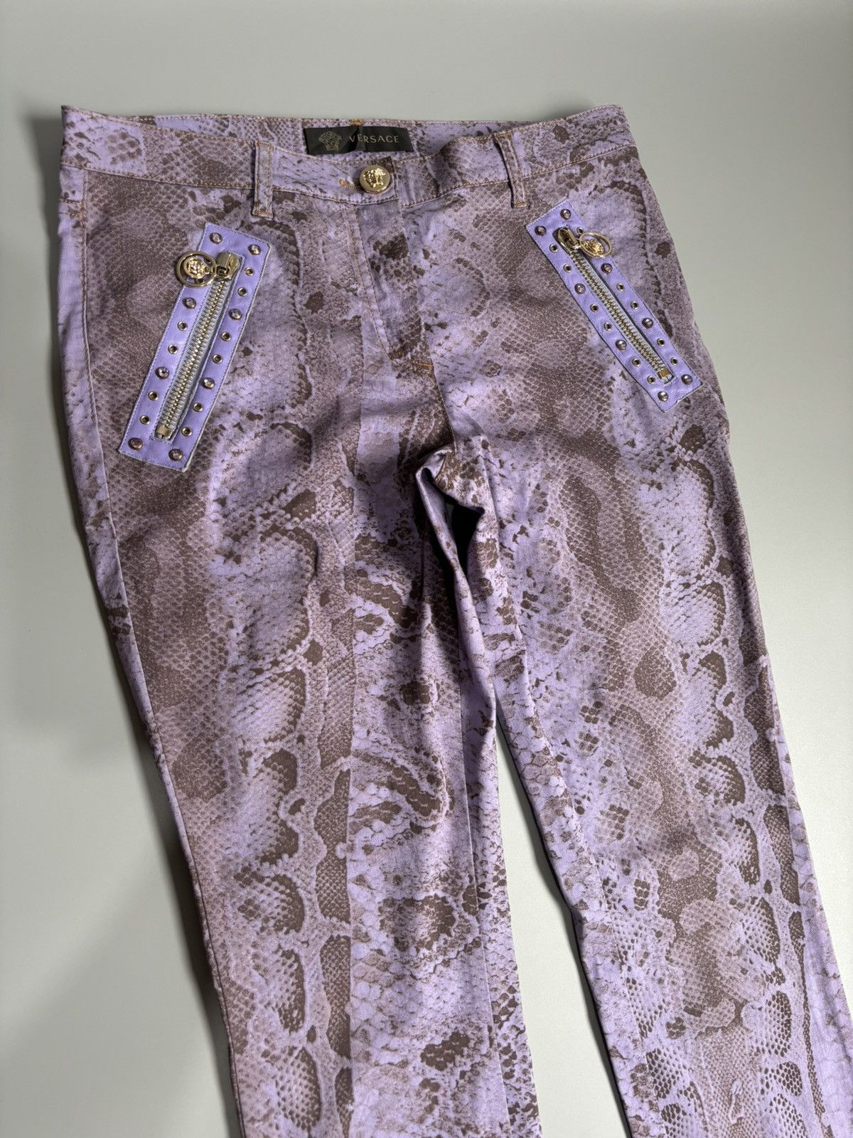 Versace Versace snake design jeans Size 31" - 2 Thumbnail