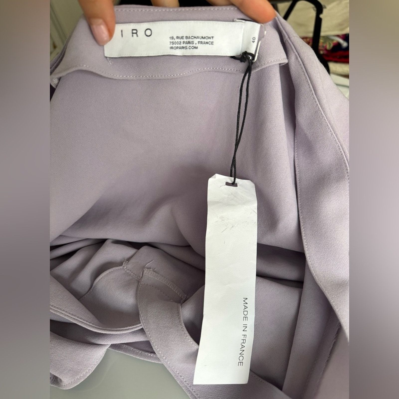 Iro IRO Lavender V-Neck Blouse NWT Size L / US 10 / IT 46 - 3 Thumbnail