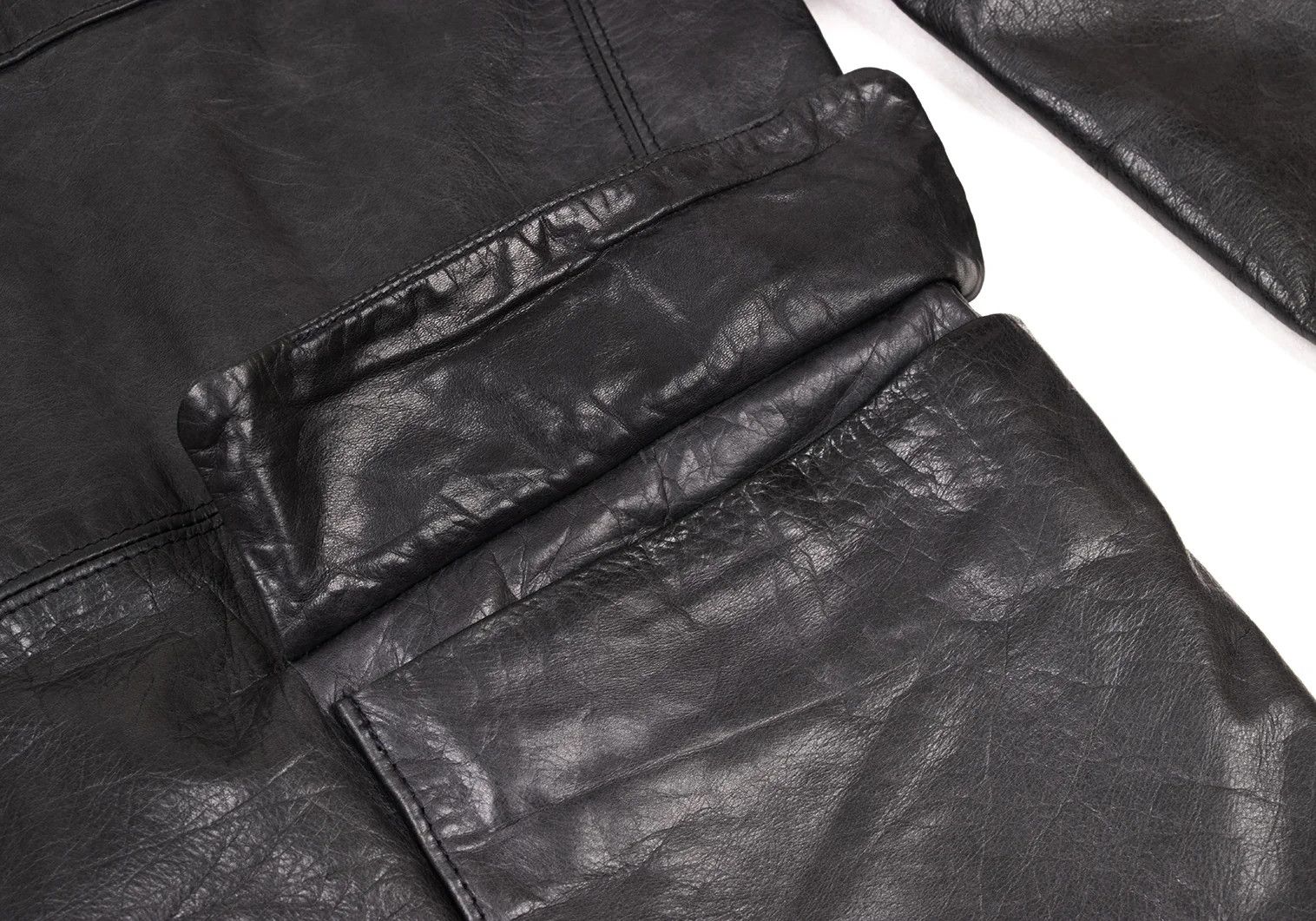 Issey Miyake Charcoal Cow Leather Tailored Jacket Size M Size US M / EU 48-50 / 2 - 15 Thumbnail