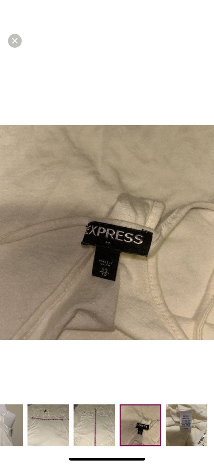 Express Express XS white sequin tank top Size XS / US 0-2 / IT 36-38 - 5 Thumbnail